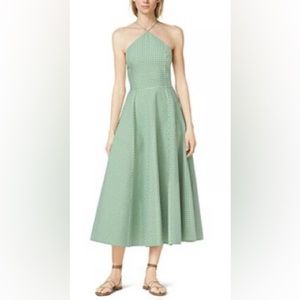 Michael Kors Collection Runway Dress Green Gingham Size 2